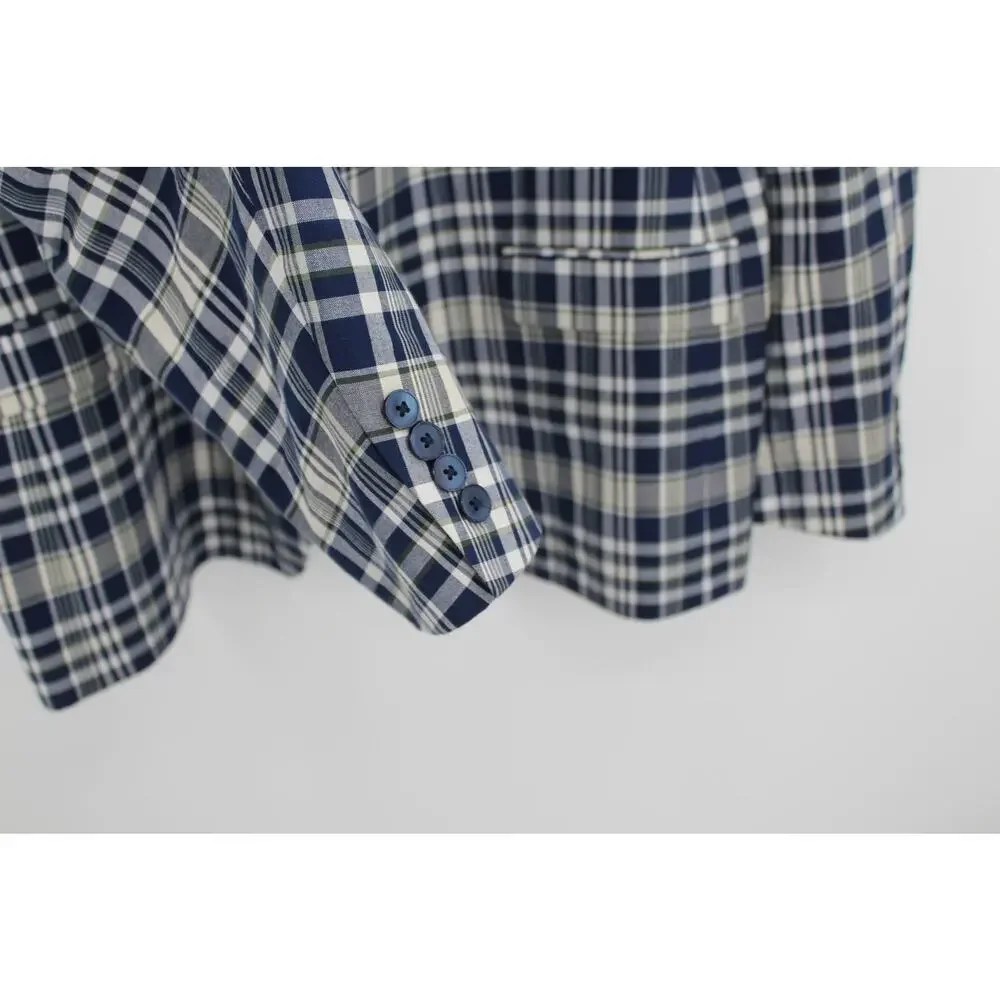Lauren by Polo Ralph Lauren Plaid Cotton Blazer Suit Jacket 50R